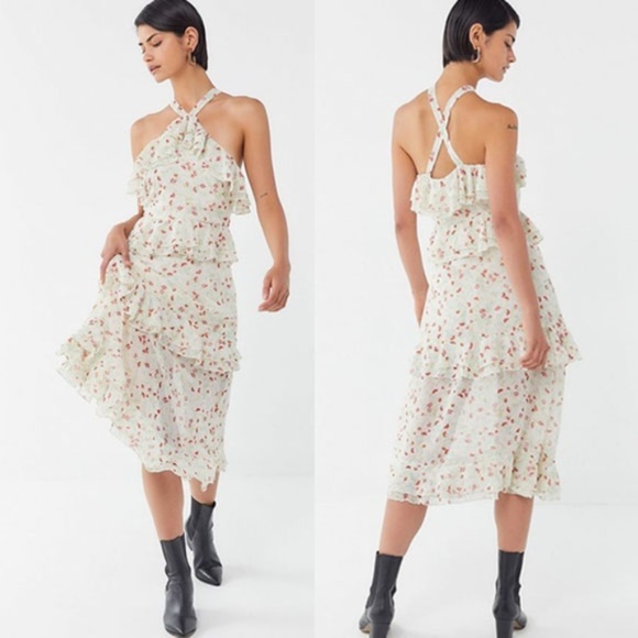 Urban Outfitters Dresses & Skirts - Urban Outfitters Tiered Ruffle Floral Midi Dress